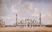 unknow artist View across the Courtyard of  the Jama Masjid in Delhi china oil painting reproduction